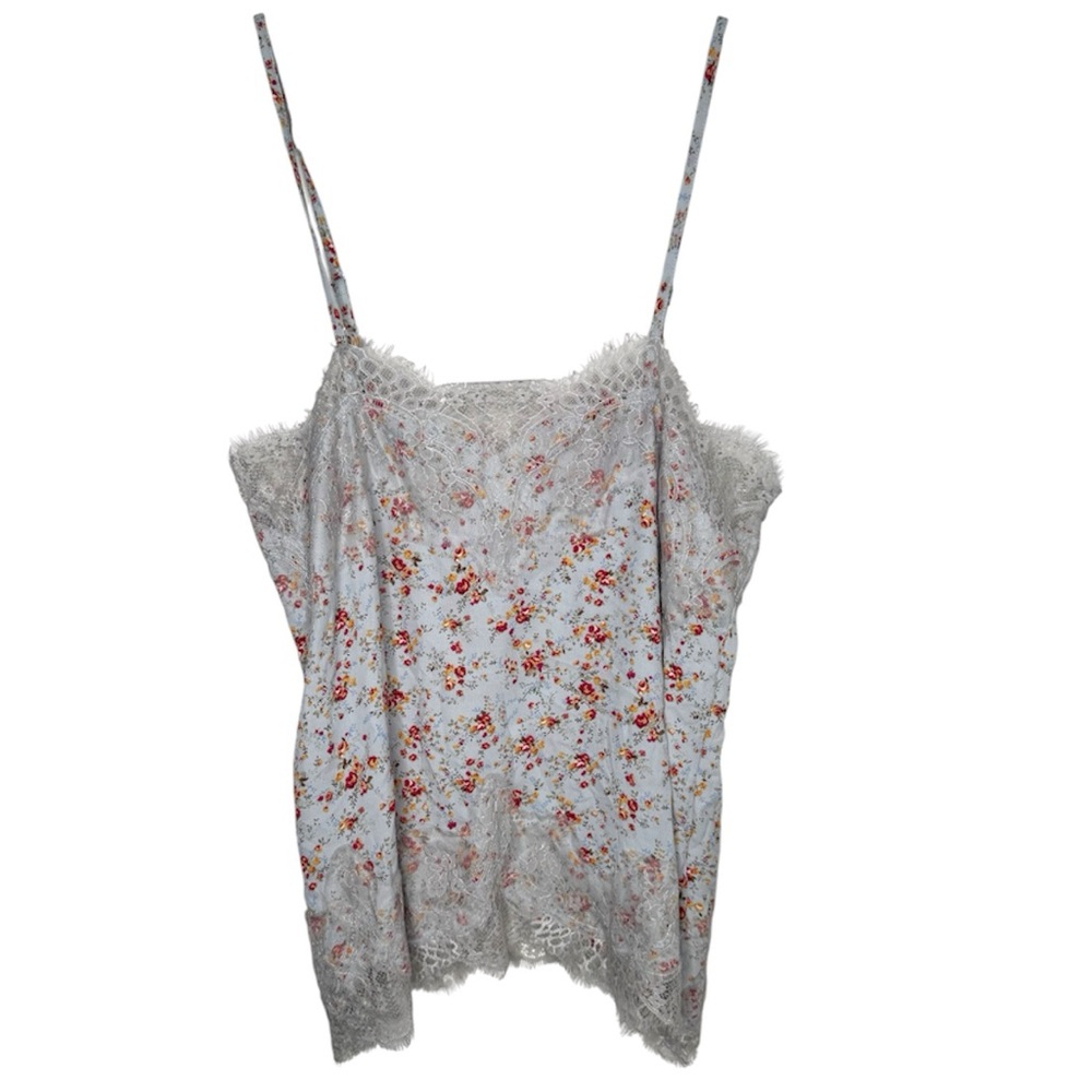 Storia womens M floral lace cami top romantic babydoll prairie whimsical boho